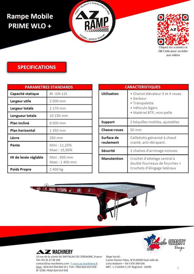 AZ RAMP-PRIME PRIME WLO + 8 . Industrial Mobil Loading Ramp - Rampa de carga: foto 4 AZ RAMP-PRIME PRIME WLO + 8 . Industrial Mobil Loading Ramp - Rampa de carga: foto 4