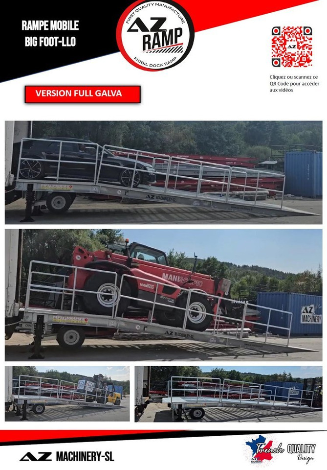 Large Mobile dock ramp, uncouplable AZ RAMP - KING VERSION, BIG FOOT L20 T-INOX - Rampa de carga: foto 3 Large Mobile dock ramp, uncouplable AZ RAMP - KING VERSION, BIG FOOT L20 T-INOX - Rampa de carga: foto 3