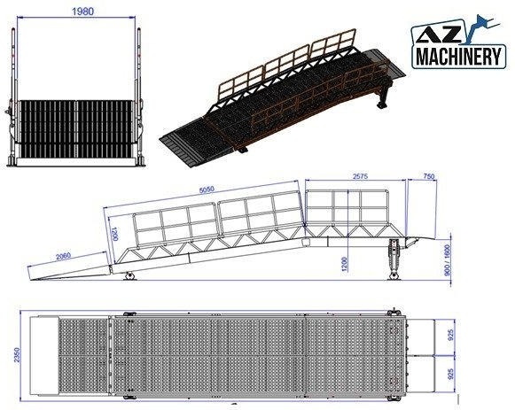 Rampa de carga nuevo Loading Ramp with with hydraulic tilting bridge -  AZ RAMP - STAR-RL- 20T. 20 ton capacity: foto 16
