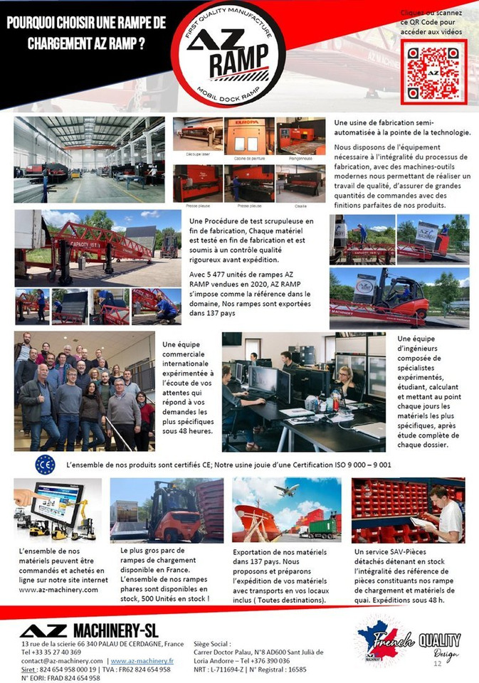 Rampa de carga **RENTAL** Loading Ramp with with hydraulic tilting bridge - AZ RAMP - STAR- 8T. 8 ton capacity: foto 16 Rampa de carga **RENTAL** Loading Ramp with with hydraulic tilting bridge - AZ RAMP - STAR- 8T. 8 ton capacity: foto 16