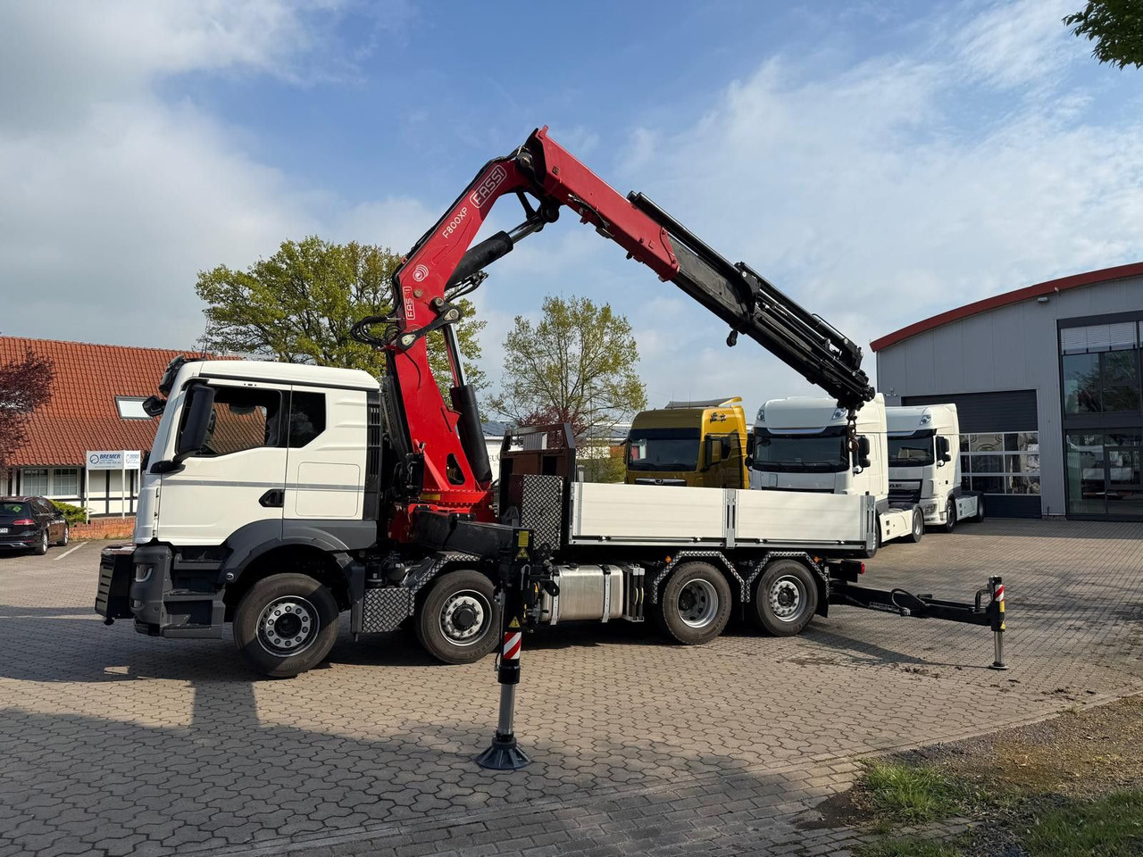 MAN 35.520 8x4 mit Kran Fassi F800 RA2.28 - Camión caja abierta, Camión grúa: foto 3 MAN 35.520 8x4 mit Kran Fassi F800 RA2.28 - Camión caja abierta, Camión grúa: foto 3