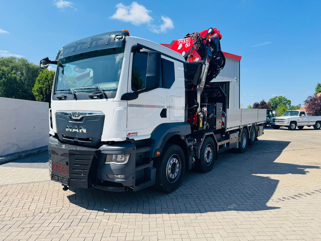 Camión caja abierta, Camión grúa MAN TGS 32.510 mit F710 Frontkran sofort: foto 6