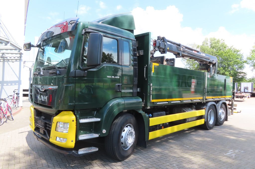 MAN TGX 26.500 6x2 - Baustoff - HIAB Kran - Camión caja abierta, Camión grúa: foto 1 MAN TGX 26.500 6x2 - Baustoff - HIAB Kran - Camión caja abierta, Camión grúa: foto 1