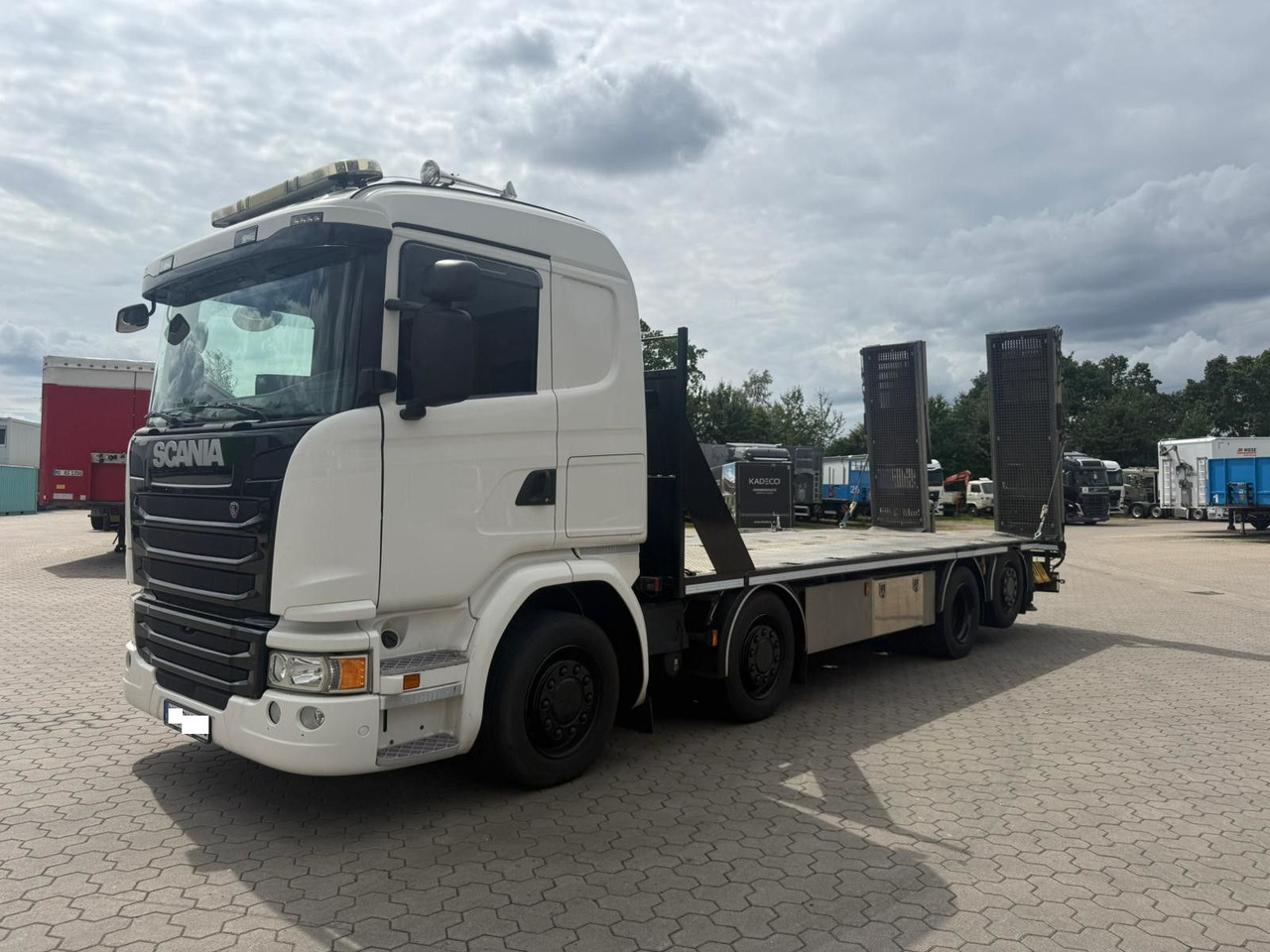 Scania G450 Baumaschinentransporter mit Rampen - Camión portavehículos: foto 2 Scania G450 Baumaschinentransporter mit Rampen - Camión portavehículos: foto 2