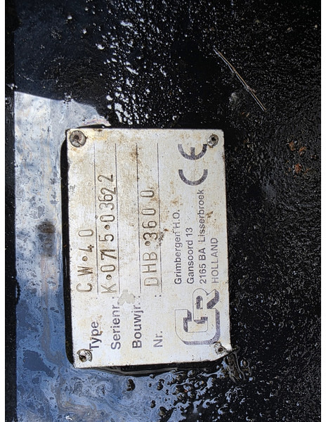 Kopplaat cw40 cw 45 adaptor plate cw45 cw 40 verachtert - Acoplamiento rápido para Maquinaria de construcción: foto 5 Kopplaat cw40 cw 45 adaptor plate cw45 cw 40 verachtert - Acoplamiento rápido para Maquinaria de construcción: foto 5