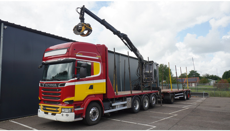 Scania R 580 V8 8X4 LOGTRANSPORT COMBI WITH MTDK YEAR 2012 TRAILER KESLA 46 CRANE - Camión forestal, Camión grúa: foto 3 Scania R 580 V8 8X4 LOGTRANSPORT COMBI WITH MTDK YEAR 2012 TRAILER KESLA 46 CRANE - Camión forestal, Camión grúa: foto 3