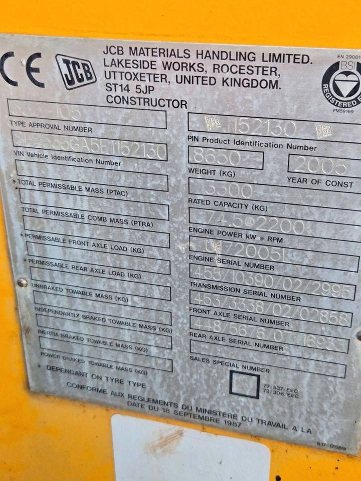 JCB 535-105 - Manipulador telescópico: foto 2 JCB 535-105 - Manipulador telescópico: foto 2