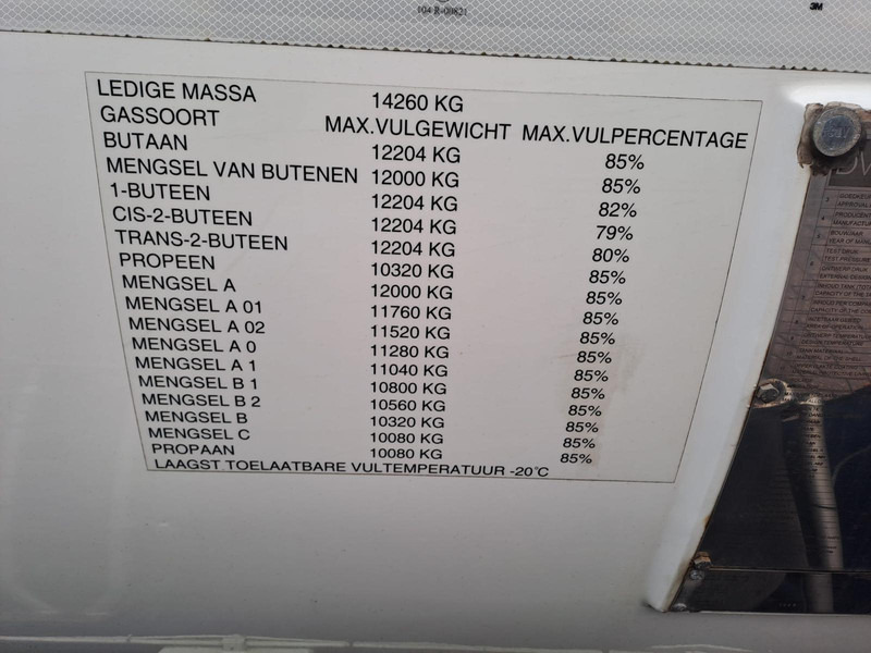 Camión cisterna DAF FAN CF75. 6x2 -24030 Liter Gas tank truck ID 2.166 Rootselaar, flowmeter, pump, sunroof on tank: foto 14 Camión cisterna DAF FAN CF75. 6x2 -24030 Liter Gas tank truck ID 2.166 Rootselaar, flowmeter, pump, sunroof on tank: foto 14