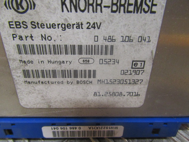 MAN TGA EBS ECU P/NO 81.25808.7016 - Unidad de control para Camión: foto 2 MAN TGA EBS ECU P/NO 81.25808.7016 - Unidad de control para Camión: foto 2