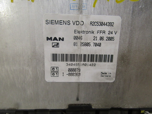 MAN TGA / TGS FFR UNIT ECU P/NO 81.25805.7040 - Unidad de control para Camión: foto 2 MAN TGA / TGS FFR UNIT ECU P/NO 81.25805.7040 - Unidad de control para Camión: foto 2