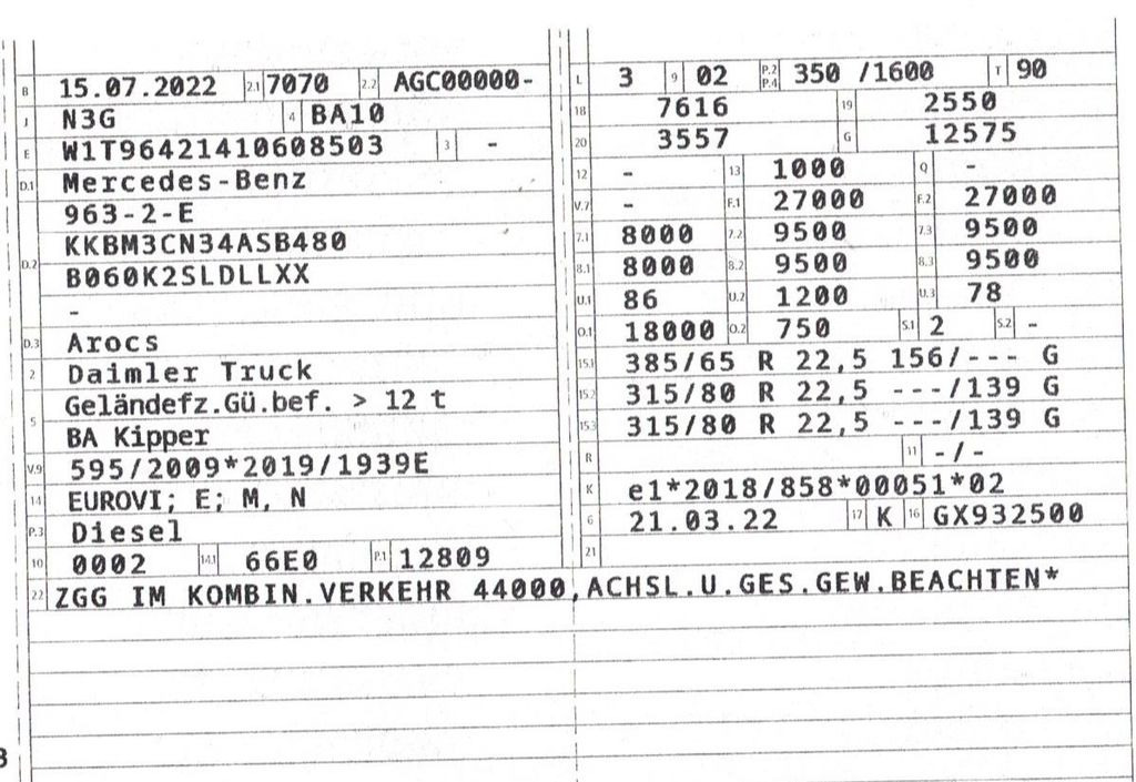 Mercedes-Benz 2648 6x4 3S. Kipper Meiller Bordmatik Top Zust. - Camión volquete: foto 3 Mercedes-Benz 2648 6x4 3S. Kipper Meiller Bordmatik Top Zust. - Camión volquete: foto 3