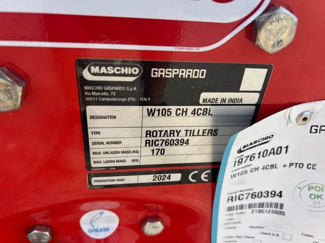 Maschio Gaspardo W105 CH 4CBL - Rotocultivador: foto 5 Maschio Gaspardo W105 CH 4CBL - Rotocultivador: foto 5