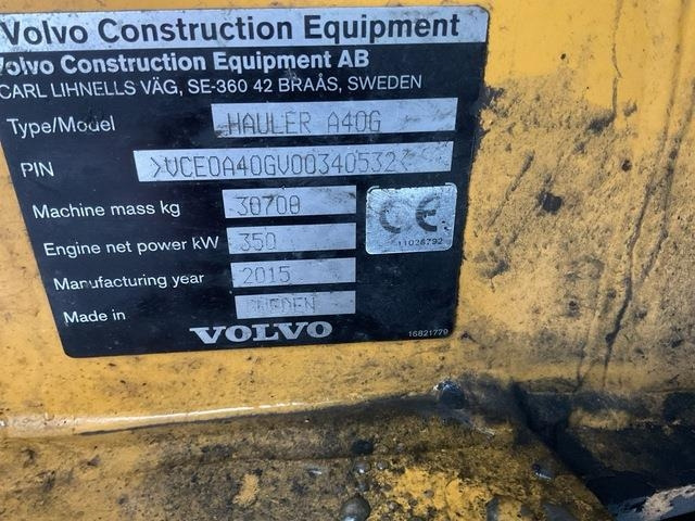Dúmper articulado Volvo A40G: foto 6 Dúmper articulado Volvo A40G: foto 6