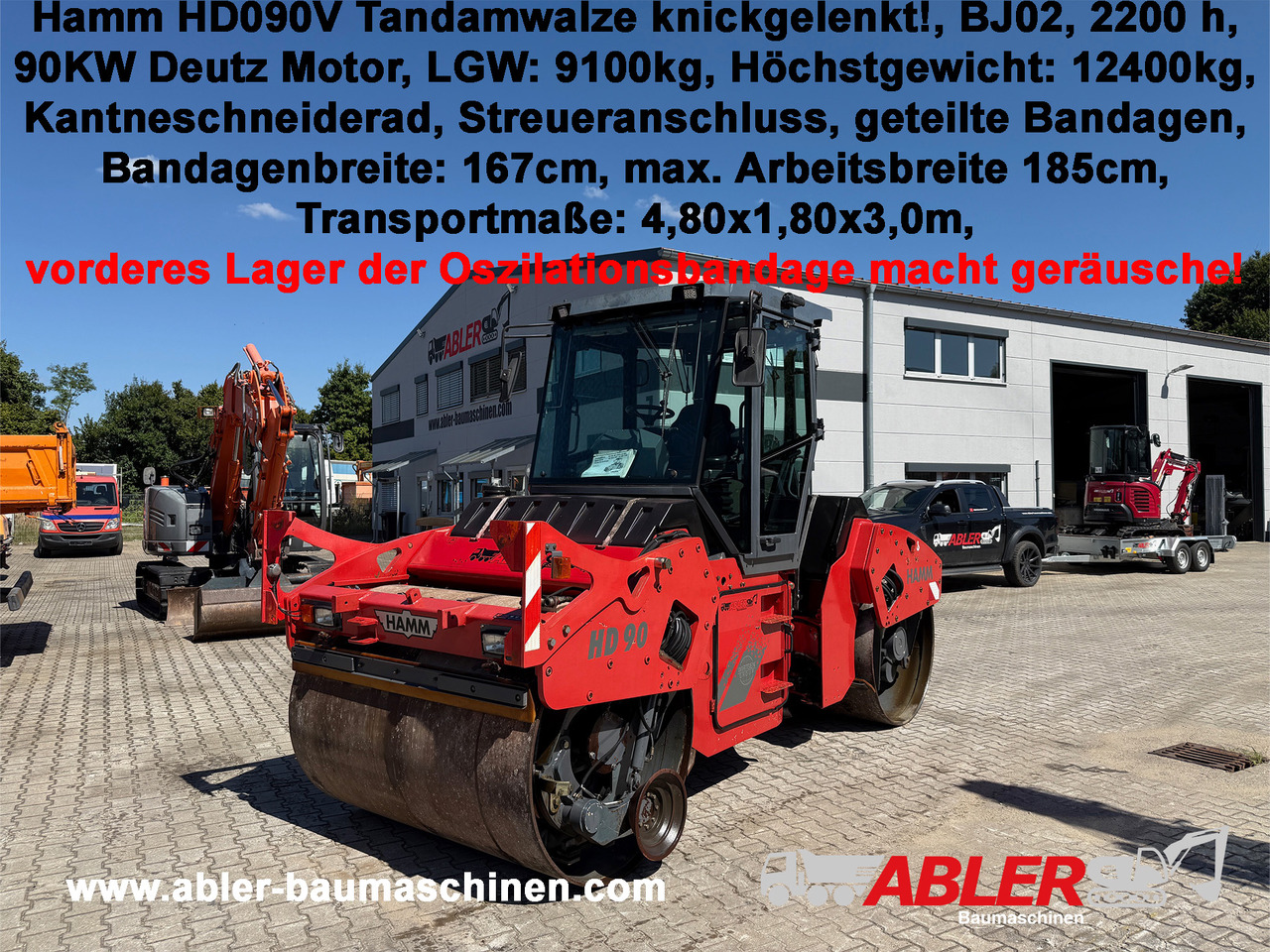 Hamm HD090V Tandemwalze knickgelenkt - Apisonadora de asfalto: foto 1 Hamm HD090V Tandemwalze knickgelenkt - Apisonadora de asfalto: foto 1