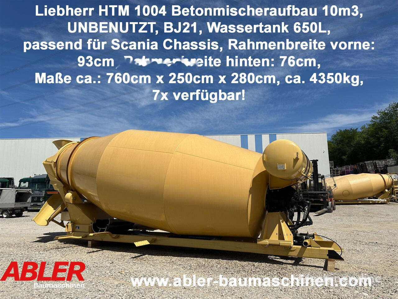 Hormigonera Liebherr HTM 1004 10m3 Betonmischeraufbau UNBENUTZT! für Scania: foto 1