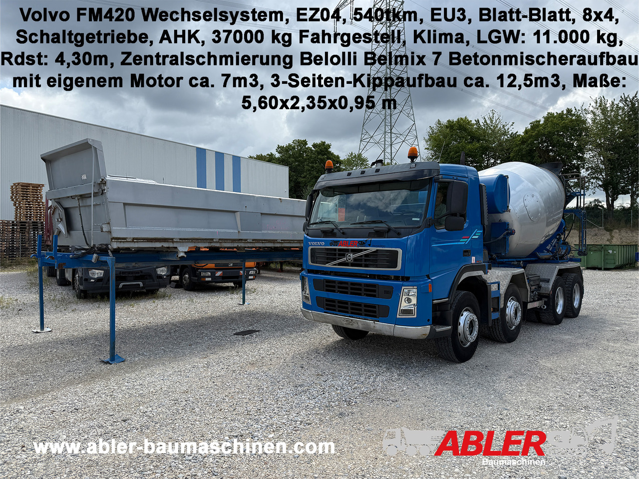 Volvo FM420 Wechselsystem Kipper Betonmischer - Camión hormigonera: foto 1 Volvo FM420 Wechselsystem Kipper Betonmischer - Camión hormigonera: foto 1