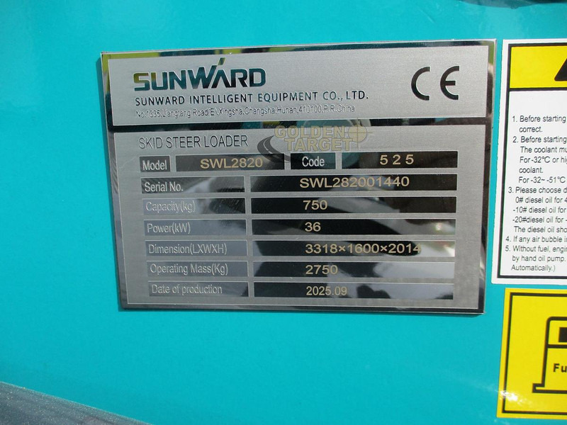 Cargadora nuevo Sunward SWL 2820 Skid Steer Loader: foto 13 Cargadora nuevo Sunward SWL 2820 Skid Steer Loader: foto 13