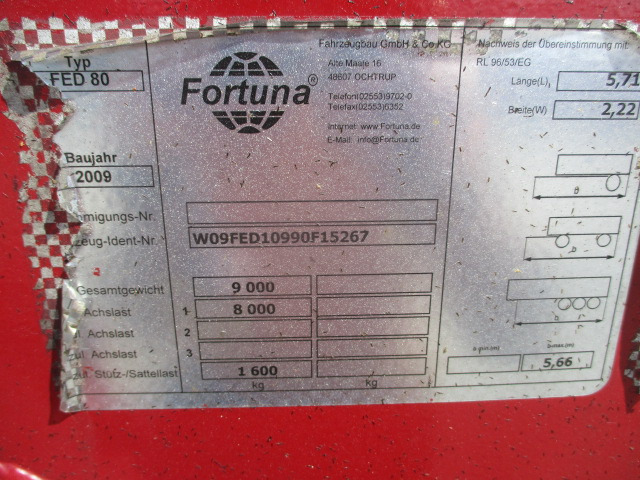 Fortuna FED 80 mit Hydr. Heckklappe - Remolque volquete agrícola: foto 4 Fortuna FED 80 mit Hydr. Heckklappe - Remolque volquete agrícola: foto 4