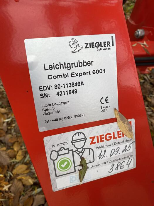 Ziegler Leichtgrubber Combi Expert 6001 - Cultivador: foto 4 Ziegler Leichtgrubber Combi Expert 6001 - Cultivador: foto 4