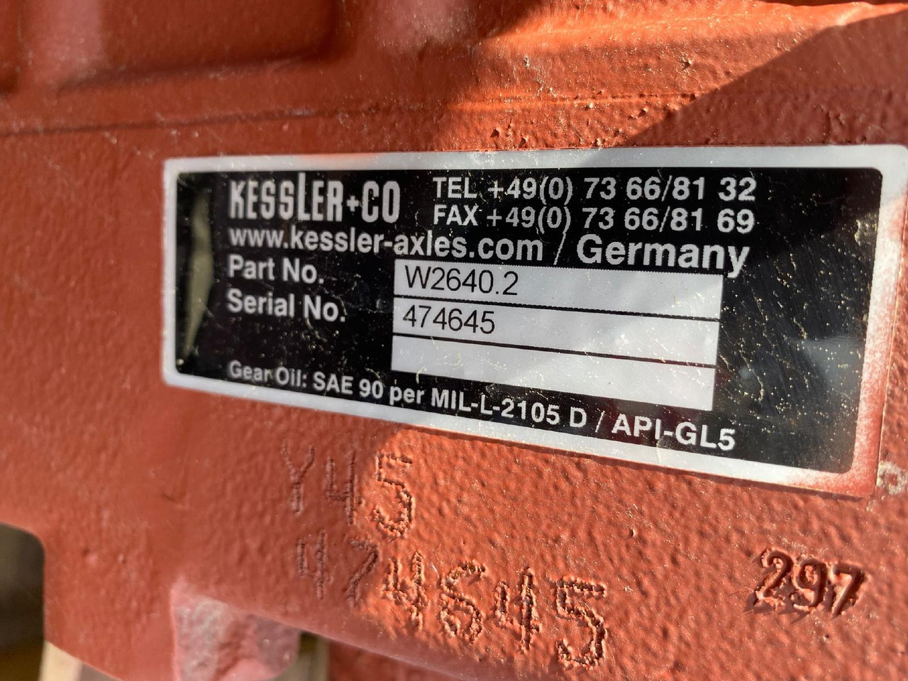 Kessler W 2640.2 - Transmisión para Maquinaria de construcción: foto 2 Kessler W 2640.2 - Transmisión para Maquinaria de construcción: foto 2