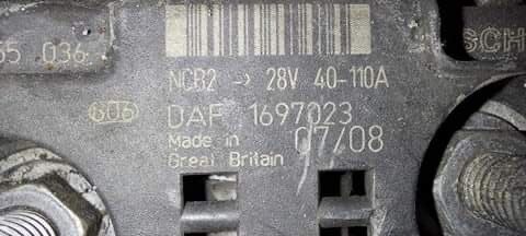 Alternador para Camión Bosch , 110A , 28V   DAF CF75, XF 95: foto 7