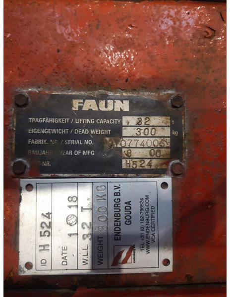 Faun Hookblock 16mm 3 sheave 32 ton - Grúa para camión: foto 5 Faun Hookblock 16mm 3 sheave 32 ton - Grúa para camión: foto 5