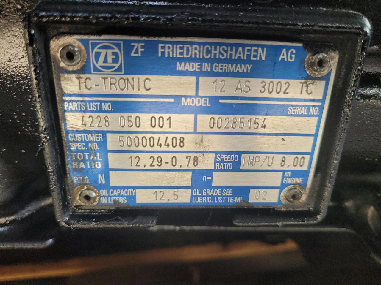 ZF LTM 1250-6.1 gearbox TC tronic 12 AS 3002 TC - Caja de cambios para Autogrúa: foto 5 ZF LTM 1250-6.1 gearbox TC tronic 12 AS 3002 TC - Caja de cambios para Autogrúa: foto 5