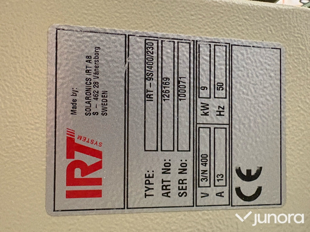 Infraröd värmekälla - IRT-9S/400/230 - Maquinaria industrial: foto 4 Infraröd värmekälla - IRT-9S/400/230 - Maquinaria industrial: foto 4