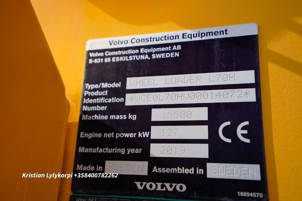 Cargadora de ruedas Volvo L70H STAGE V: foto 20