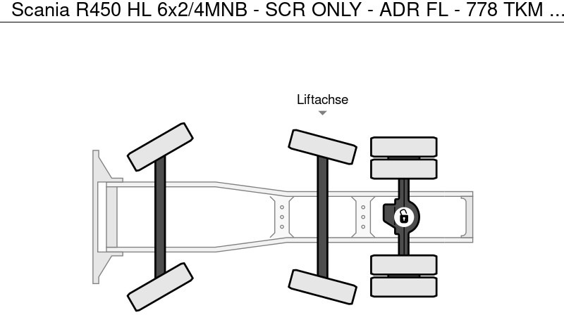 Cabeza tractora Scania R450 HL 6x2/4MNB - SCR ONLY - ADR FL - 778 TKM - RETARDER - FULL AIR - SLIDING FIFTH WHEEL - TOP CONDITION -: foto 10