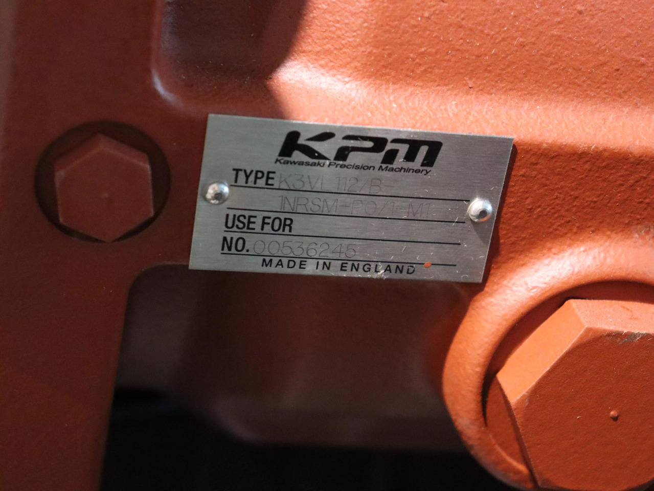Kawasaki K3VL112 B 1NR5M-P0 1-M1 - Bomba hidráulica para Equipo de manutención: foto 3 Kawasaki K3VL112 B 1NR5M-P0 1-M1 - Bomba hidráulica para Equipo de manutención: foto 3