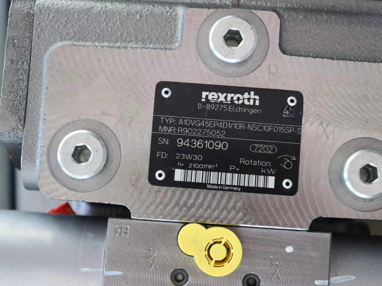 REXROTH A10VG45EP3D1/10R-NSC10F015SP-S - Bomba hidráulica para Maquinaria de construcción: foto 4 REXROTH A10VG45EP3D1/10R-NSC10F015SP-S - Bomba hidráulica para Maquinaria de construcción: foto 4