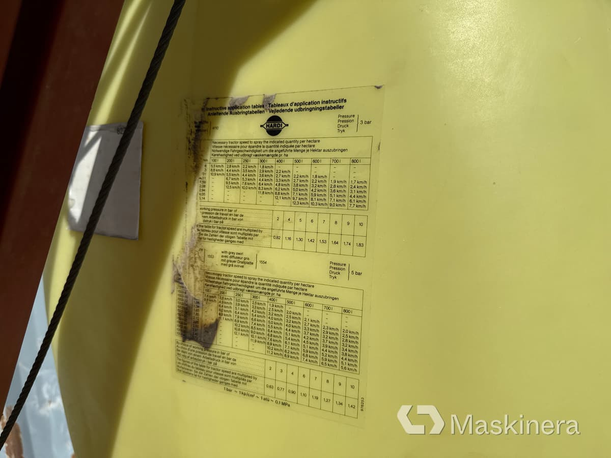 Pulverizador suspendido Växtskyddsspruta Hardi LXY1000: foto 21