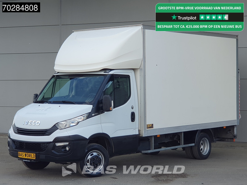Furgoneta caja cerrada Iveco Daily 35C14 Laadklep Dubbellucht Bakwagen Airco Cruise Euro6 Meubelbak Koffer 21m3 Airco Cruise control: foto 1
