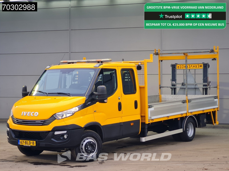 Iveco Daily 70C18 3.0L Automaat 452cmOpen Laadbak Dubbel Cabine Dubbellucht 3,5t Trekhaak Navi Airco Cruise Camera Zwaailamp Euro6 Pritsche - Furgoneta caja abierta: foto 1 Iveco Daily 70C18 3.0L Automaat 452cmOpen Laadbak Dubbel Cabine Dubbellucht 3,5t Trekhaak Navi Airco Cruise Camera Zwaailamp Euro6 Pritsche - Furgoneta caja abierta: foto 1