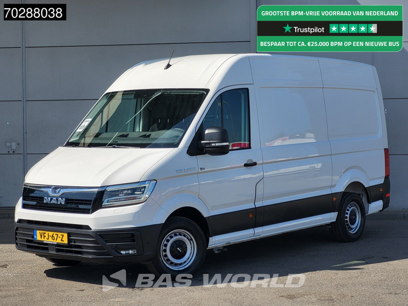 MAN eTGE 3.140 Elektrisch 115km WLTP 36kWh L3H3 LED Navi Airco Cruise Camera Parkeersensoren L2H2 12m3 Airco Cruise control - Furgón, Furgoneta eléctrica: foto 1 MAN eTGE 3.140 Elektrisch 115km WLTP 36kWh L3H3 LED Navi Airco Cruise Camera Parkeersensoren L2H2 12m3 Airco Cruise control - Furgón, Furgoneta eléctrica: foto 1