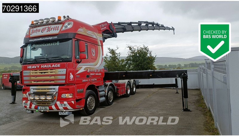 DAF XF105.510 XF 8X4 Palfinger PK150.002 9x Extensions Winch Big-Axle Euro 5 Kran Crane - Camión caja abierta, Camión grúa: foto 1 DAF XF105.510 XF 8X4 Palfinger PK150.002 9x Extensions Winch Big-Axle Euro 5 Kran Crane - Camión caja abierta, Camión grúa: foto 1