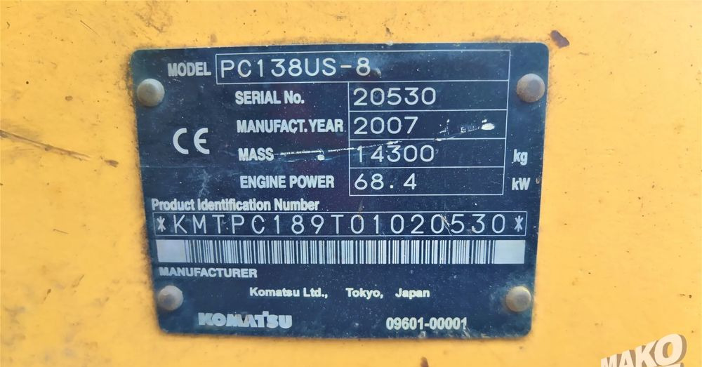 Excavadora de cadenas Komatsu PC138 US-8: foto 9