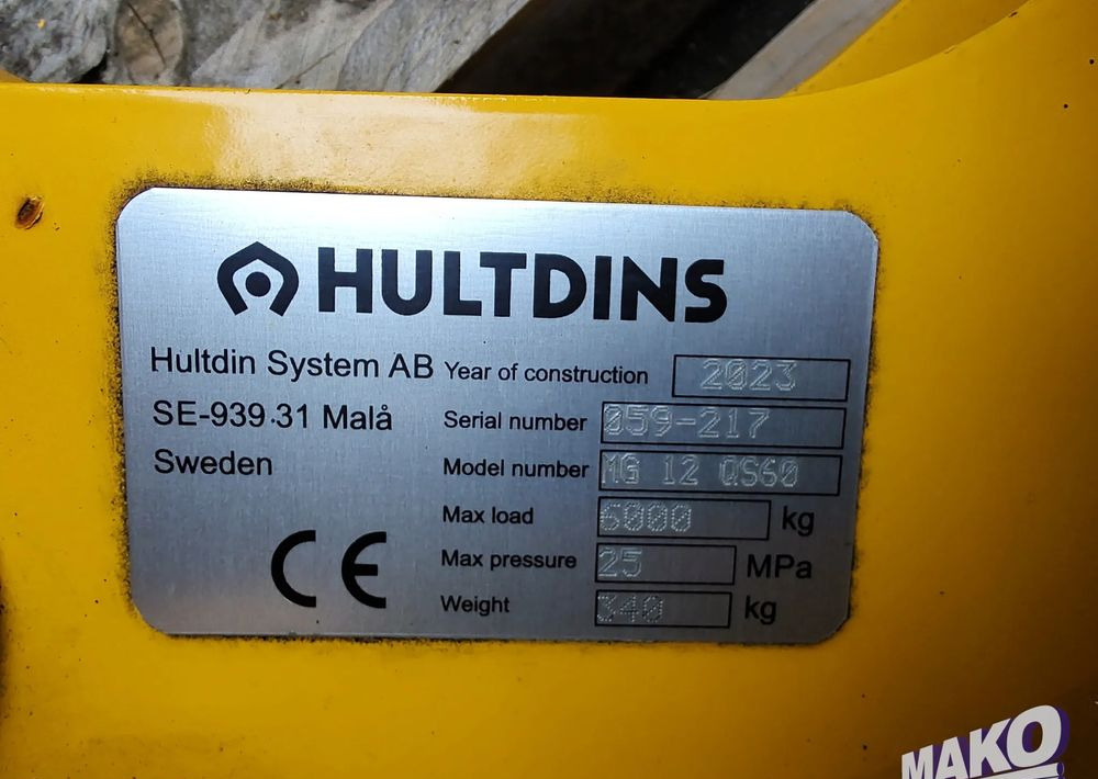 Pinza de manipulación para Excavadora nuevo NOWY Chwytak do koparki Hultdins MG12 OilQuick S60 OQ60: foto 8