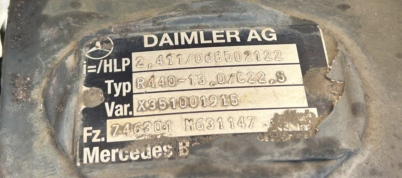 DIFFERENTIAL AXLE INSERT R440-13,0 2,411 ACTROS MP4 - Diferencial para Camión: foto 3 DIFFERENTIAL AXLE INSERT R440-13,0 2,411 ACTROS MP4 - Diferencial para Camión: foto 3