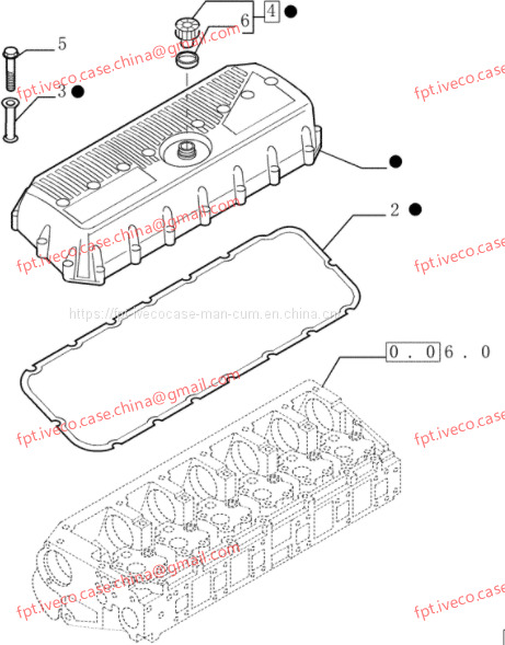 FPT IVECO CASE Cursor13 F3BE0684A B001 504003647 CYLINDER HEAD COVER 504041315 - Cabezal de bloque: foto 1 FPT IVECO CASE Cursor13 F3BE0684A B001 504003647 CYLINDER HEAD COVER 504041315 - Cabezal de bloque: foto 1