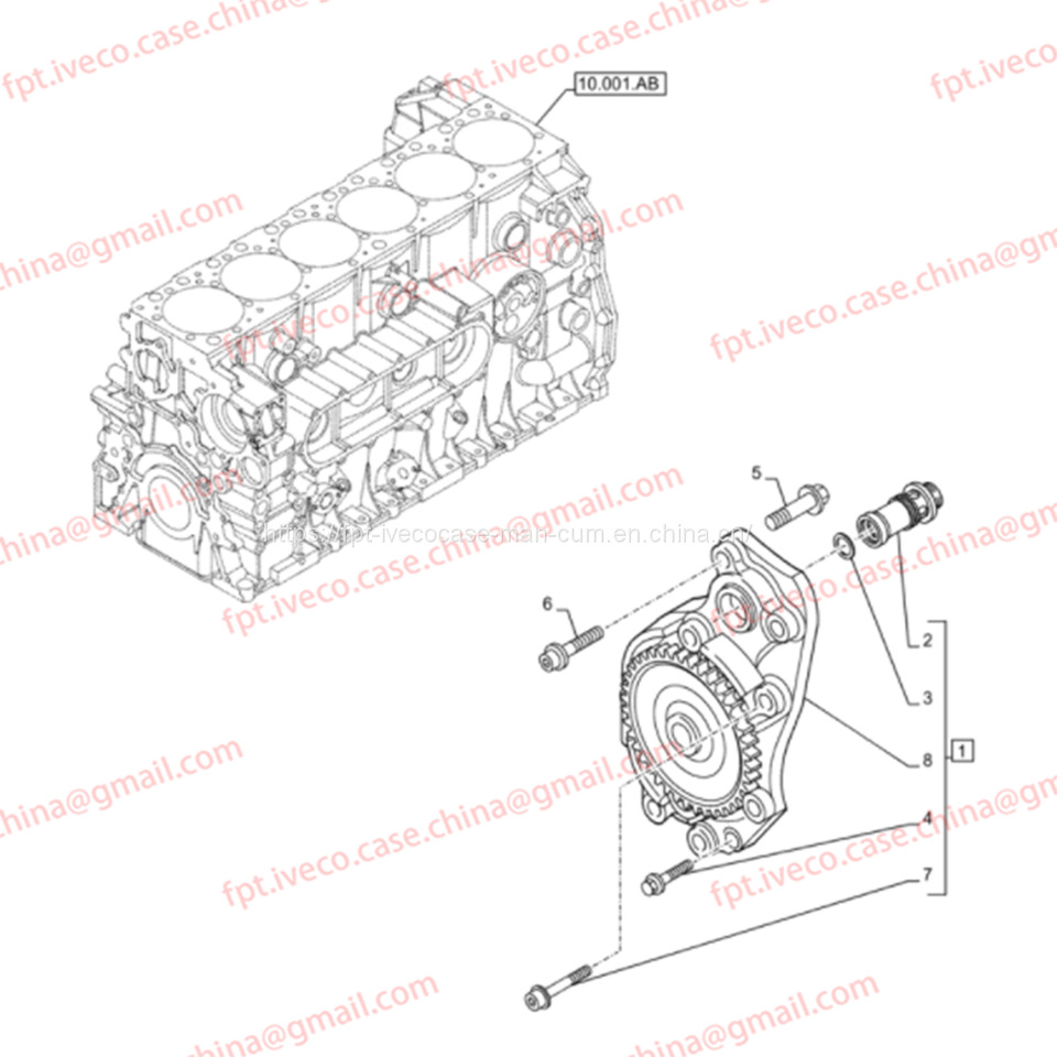 FPT IVECO CASE Cursor9 Euro 6 F2CFE612 A/B/D F2CFE614A*B041/F2CGE614F*V004 5802431166 Oil Pump 504127258 504131225 5801608329 - Bomba de aceite para Camión: foto 3 FPT IVECO CASE Cursor9 Euro 6 F2CFE612 A/B/D F2CFE614A*B041/F2CGE614F*V004 5802431166 Oil Pump 504127258 504131225 5801608329 - Bomba de aceite para Camión: foto 3