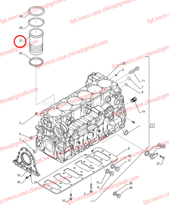 FPT IVECO CASE Cursor9 F2CFE614A*B041/F2CGE614F*V004 5802431166 Cylinder liner 504125561 504202218 504305866 - Pistones/ Anillos/ Bujes para Camión: foto 4 FPT IVECO CASE Cursor9 F2CFE614A*B041/F2CGE614F*V004 5802431166 Cylinder liner 504125561 504202218 504305866 - Pistones/ Anillos/ Bujes para Camión: foto 4