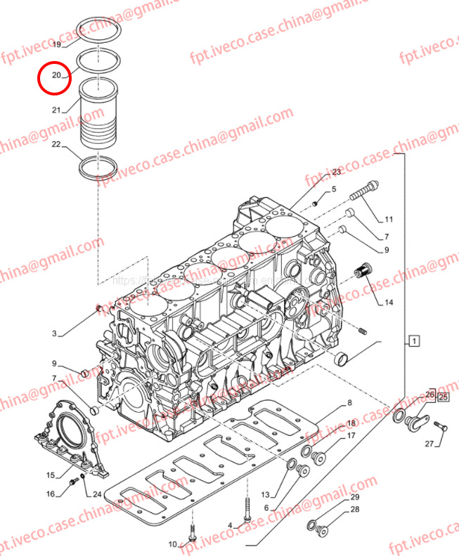FPT IVECO CASE Cursor9 F2CFE614A*B041/F2CGE614F*V004 5802431166 Cylinder liner O-ring (non-black)99459175 - Pistones/ Anillos/ Bujes para Camión: foto 3 FPT IVECO CASE Cursor9 F2CFE614A*B041/F2CGE614F*V004 5802431166 Cylinder liner O-ring (non-black)99459175 - Pistones/ Anillos/ Bujes para Camión: foto 3