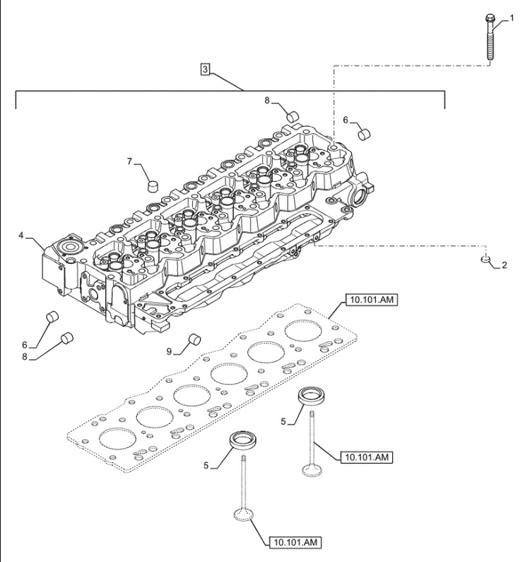 IVECO FPT F4HFE613Y F4HFE613E*B005, F4HFE613F*A001 Cylinder Head 2831279 4899587 4893051 - Cabezal de bloque: foto 3 IVECO FPT F4HFE613Y F4HFE613E*B005, F4HFE613F*A001 Cylinder Head 2831279 4899587 4893051 - Cabezal de bloque: foto 3