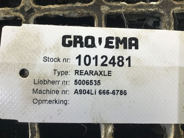 Eje y piezas Liebherr Axle: foto 7