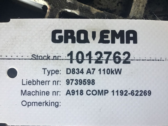 Liebherr D834 A7 - Motor: foto 5 Liebherr D834 A7 - Motor: foto 5