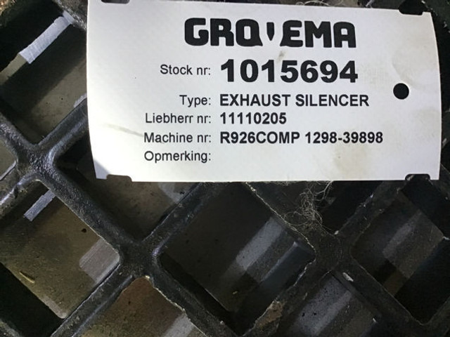 Liebherr Exhaust Silencer - Silenciador: foto 1 Liebherr Exhaust Silencer - Silenciador: foto 1