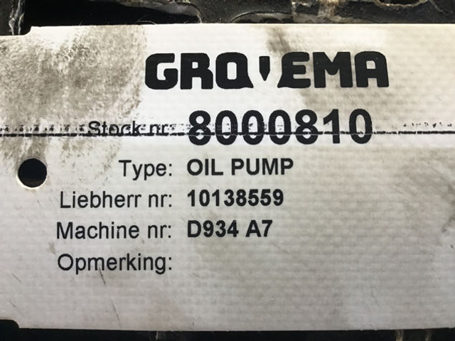 Bomba de aceite Liebherr Oil Pump: foto 10