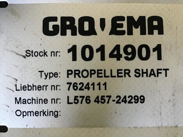 Liebherr Propellor Shaft - Palier: foto 3 Liebherr Propellor Shaft - Palier: foto 3